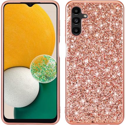 Mobigear Glitter Samsung Galaxy A54 Hoesje Hardcase Backcover - Roségoud