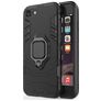 Mobigear Armor Ring iPhone SE (2022) Hoesje Hardcase Backcover Shockproof met Ringhouder - Zwart