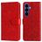 Mobigear Sunflower Samsung Galaxy S26 Hoesje Bookcase Portemonnee - Rood