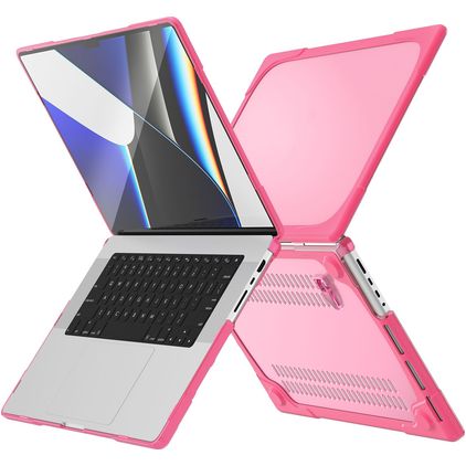 Mobigear Shockproof MacBook Pro 14 Inch (2021-2026) Hoes Hardshell Laptopcover MacBook Case - Roze - Model A2442 / A2779 / A2918 / A2992 / A3401 / A3112 / A3434 / A3427 / A3426