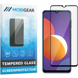 Mobigear Premium Samsung Galaxy M12 Glazen Screenprotector - Case Friendly - Zwart