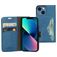Mobiparts Classic Wallet iPhone 13 Mini Hoesje Bookcase Portemonnee - Steel Blue