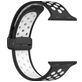 Mobigear Sport Plus Mag Siliconen Apple Watch Bandje Magneetsluiting - 49/46/45/44 mm - Wit / Charcoal