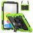 Mobigear SureGrip Xtreme iPad 10 (2022) Hoes Hard kunststof / Siliconen Backcover + Schouderband + Standaard - Zwart / Groen
