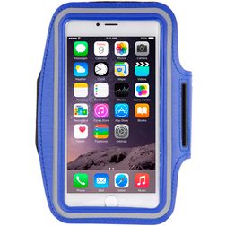 Mobigear Telefoonhouder Hardlopen iPhone 8 Plus Sport Hoesje Neopreen Sportarmband - Donkerblauw