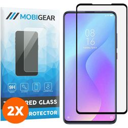 Mobigear Premium Xiaomi Mi 9T Glazen Screenprotector - Case Friendly - Zwart (2-Pack)