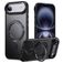 Mobigear Frosted Mag iPhone Air MagSafe Hoesje Hardcase Backcover met Standaard - Zwart