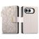 Mobigear Flowers iPhone Duo Hoesje Bookcase Portemonnee - Beige