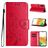 Mobigear Flowers Samsung Galaxy A35 Hoesje Bookcase Portemonnee - Rood