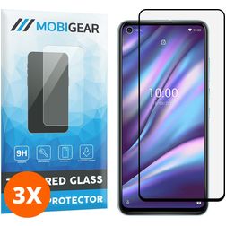 Mobigear Premium Wiko View 5 Glazen Screenprotector - Case Friendly - Zwart (3-Pack)
