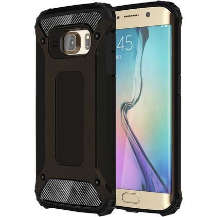 Mobigear Outdoor Samsung Galaxy S6 Edge Hoesje Hardcase Backcover Shockproof - Zwart