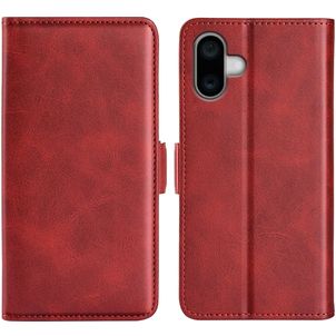 Mobigear Slim Magnet iPhone 16 Hoesje Bookcase Portemonnee - Rood