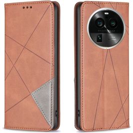 Mobigear Rhombus Slim OPPO Find X6 Pro Hoesje Bookcase - Bruin