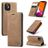 CaseMe 013 iPhone 12 Mini Hoesje Bookcase Portemonnee - Bruin