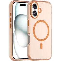 Mobigear Shockproof iPhone 16 MagSafe Hoesje Flexibel TPU Backcover - Oranje