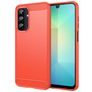 Mobigear Brushed Slim Samsung Galaxy A26 Hoesje Flexibel TPU Backcover - Rood