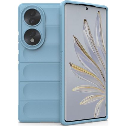 Mobigear Bumpy HONOR 70 Hoesje Flexibel TPU Backcover - Blauw