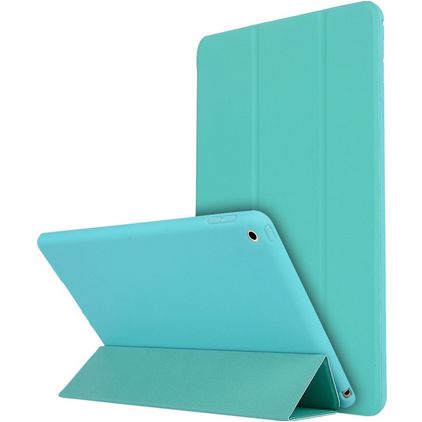 Mobigear Tri-Fold Gel iPad 7 (2019) Hoes TPU,Kunstleer Bookcase - Turquoise