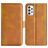 Mobigear Slim Magnet Samsung Galaxy A23 Hoesje Bookcase Portemonnee - Cognac