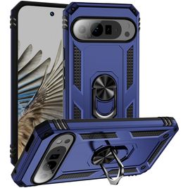 Mobigear Armor Ring Google Pixel 9 Pro XL Hoesje Hardcase Backcover Shockproof met Ringhouder - Blauw