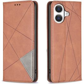 Mobigear Rhombus Slim iPhone 17 Hoesje Bookcase - Bruin