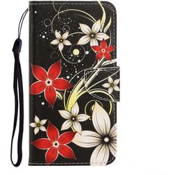 Mobigear Design Xiaomi Redmi 9A Hoesje Bookcase Portemonnee - Rode Bloem