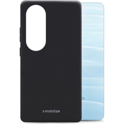 Mobilize Rubber Gelly OPPO A60 Hoesje Flexibel TPU Backcover - Zwart