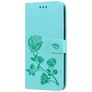 Mobigear Roses Samsung Galaxy J6 Plus Hoesje Bookcase Portemonnee - Turquoise