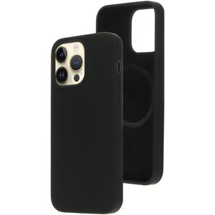 Mobiparts iPhone 14 Pro Max Siliconen MagSafe Hoesje Backcover - Zwart