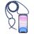 Mobigear Lanyard iPhone 11 Flexibel TPU Hoesje met koord - Transparant / Blauw