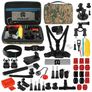 Puluz GoPro Mount Accessoires Starter Pack 53 Delig + Opbergtas Army