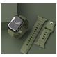 Mobigear Sport Armor Siliconen Apple Watch Bandje Druksluiting - 42/41/40/38 mm - Olive