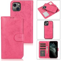 Mobigear Wallet iPhone 15 Hoesje Uitneembare 2in1 Bookcase Portemonnee - Roze