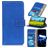 Mobigear Croco Motorola Moto E22 Hoesje Bookcase Portemonnee - Blauw