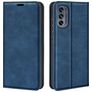 Mobigear Retro Slim Motorola Moto G62 Hoesje Bookcase Portemonnee - Blauw