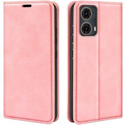 Mobigear Retro Slim Motorola Moto G85 Hoesje Bookcase Portemonnee - Roze