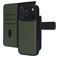 Mobiparts iPhone 17 Pro Hoesje Echt Leer Uitneembare 2in1 Bookcase Portemonnee - Groen
