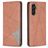 Mobigear Rhombus Slim Samsung Galaxy S25 FE Hoesje Bookcase - Bruin