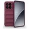 Mobigear Bumpy Xiaomi 15 Hoesje Flexibel TPU Backcover - Bordeaux Rood