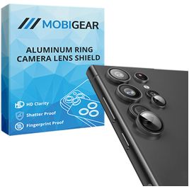 Mobigear Single Samsung Galaxy S24 Ultra Glazen Camera Lens Protector - Case Friendly - Zwart