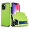 Mobigear Card iPhone 15 Hoesje Hardcase Backcover Shockproof met Pasjeshouder - Groen