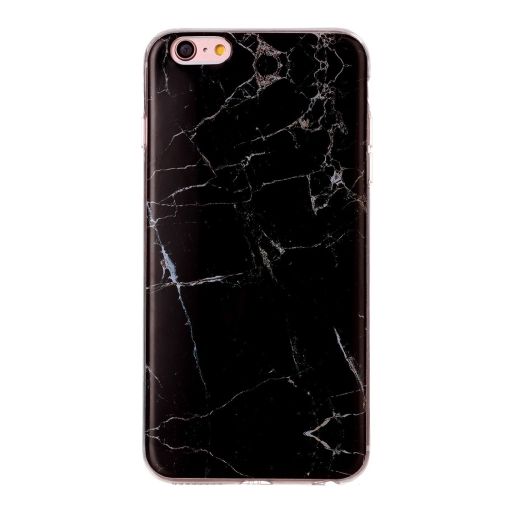 Mobigear Marble iPhone 6s Hoesje Flexibel TPU Backcover - Zwart