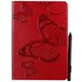 Mobigear Butterfly iPad 8 (2020) Hoes Bookcase + Stylus Houder - Rood