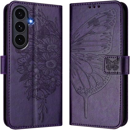 Mobigear Butterfly Samsung Galaxy S26 FE Hoesje Bookcase Portemonnee - Paars