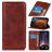 Mobigear Classic Elegance iPhone 13 Hoesje Bookcase Portemonnee - Bruin
