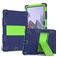 Mobigear ShieldStand Samsung Galaxy Tab A8 10.5 (2021) Hoes Hard kunststof / Siliconen Backcover + Standaard - Blauw / Groen