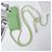 Mobigear Lanyard Card iPhone 15 Plus Siliconen Hoesje met koord en Pasjeshouder - Groen