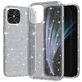 Mobigear Glitter iPhone 12 Hoesje Hardcase Backcover - Grijs