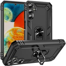 Mobigear Armor Ring Samsung Galaxy A24 Hoesje Hardcase Backcover Shockproof met Ringhouder - Zwart