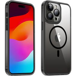 Valenta Trend iPhone 15 Pro Max MagSafe Hoesje Hardcase Backcover - Transparant / Zwart